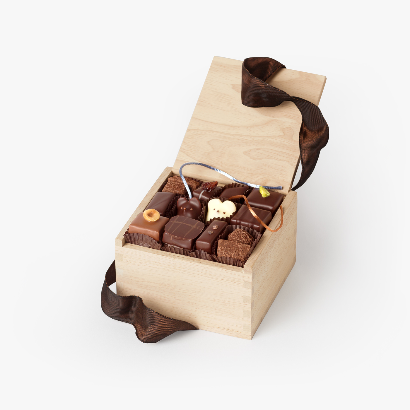 Father's Day Chocolate Gift Box tied with Ribbon and Wax Seal. Assortment of our iconic signature handmade chocolates.